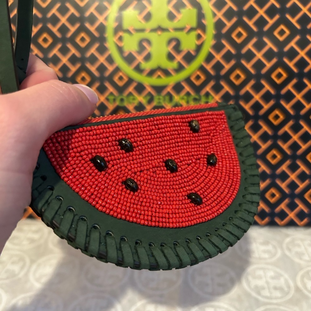 Tory Burch Watermelon Coin Pouch Key Fob - Picture 6 of 7